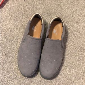 Gray Suede with Silver Circle Studs “Dr. Scholls”